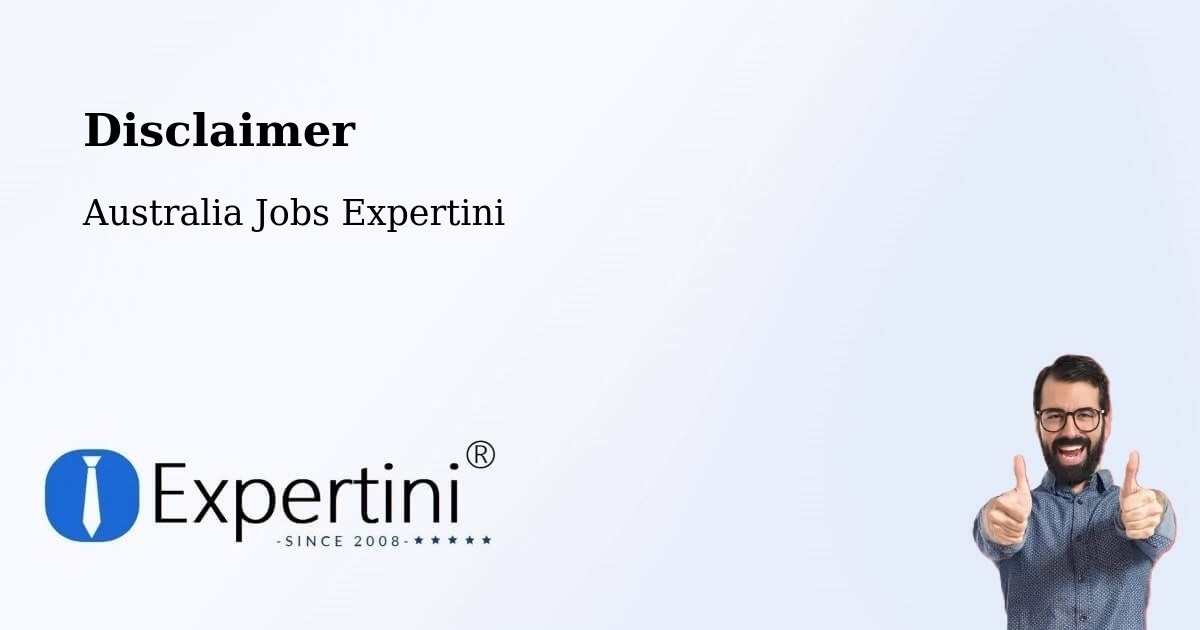 Disclaimer – Lindfield - Australia Jobs Expertini